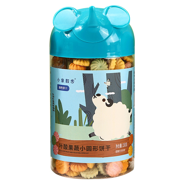 小象散步葉酸果蔬餅干-小圓形