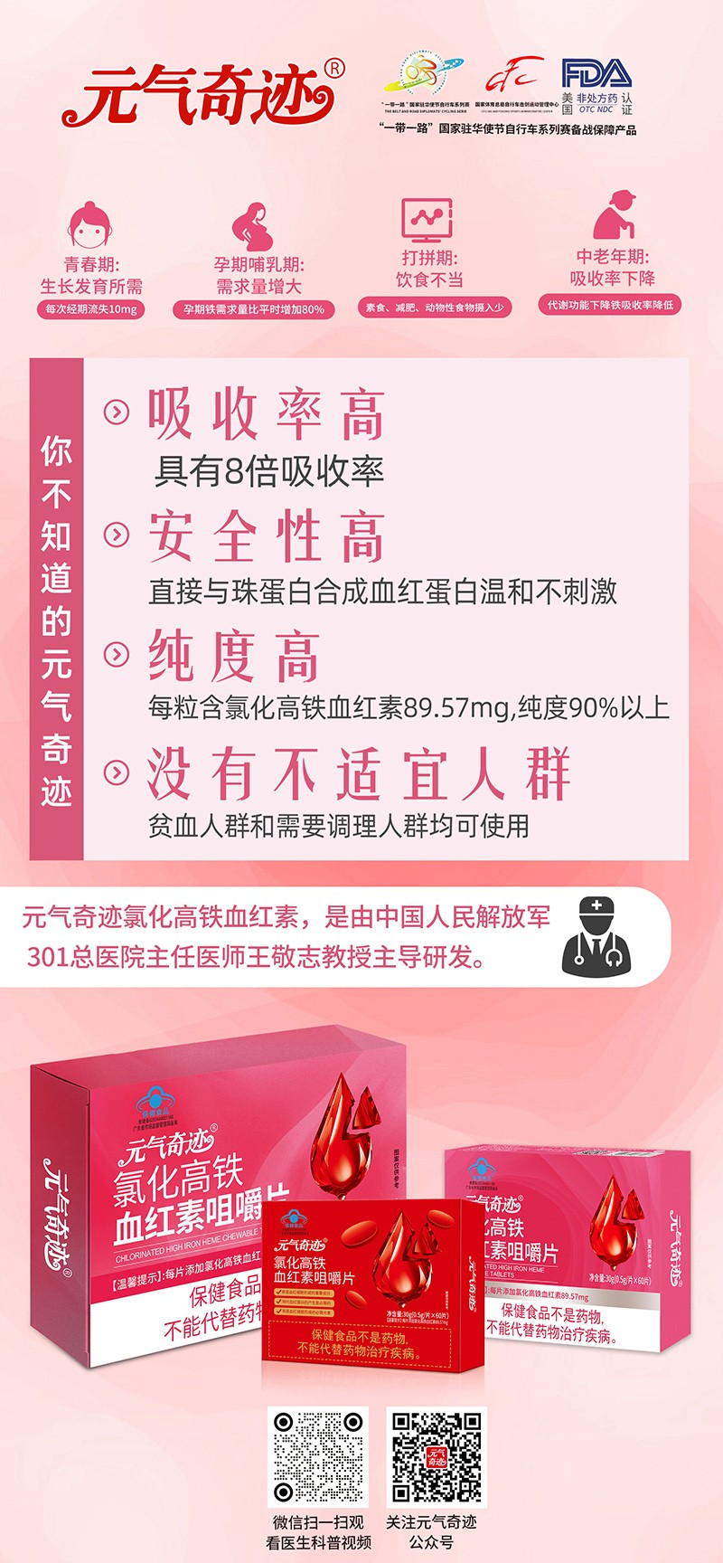 元氣奇跡氯化高鐵血紅素咀嚼片海報01