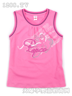 小豬班納紅色針織背心