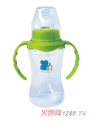 多比象帶手柄自動yinge奶瓶綠色