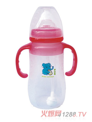 多比象帶柄yinge自動奶瓶粉色