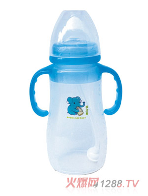 多比象帶柄yinge自動奶瓶藍(lán)色