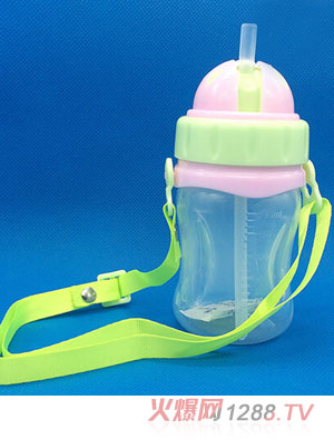 保利星180ML粉色帶背帶水杯