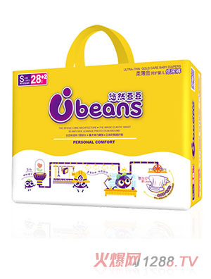 悠然豆豆全芯體柔薄金呵護(hù)yinge紙尿褲S30片