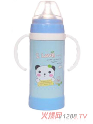 陽光兔180ML保溫奶瓶藍色