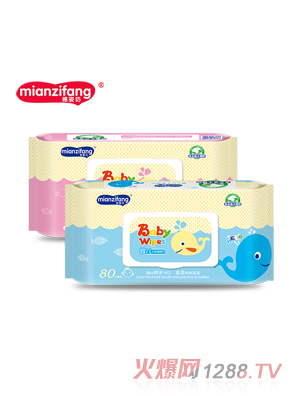 棉姿坊小鯨魚yinge手口濕巾80片