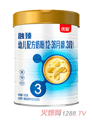 圣元優(yōu)聰融臻youe配方奶粉（12-36月齡，3段）900g